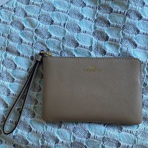 Leather Coach Wristlet